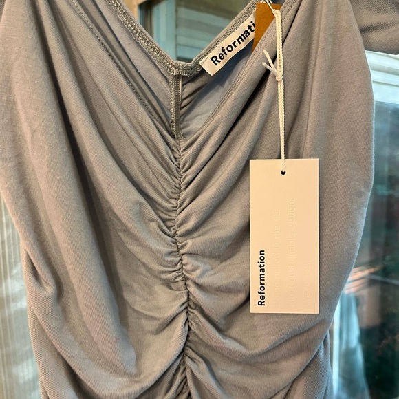 *NWT* Reformation Fallow Tencel® Lyocell Ruched Top - Picture 4 of 6